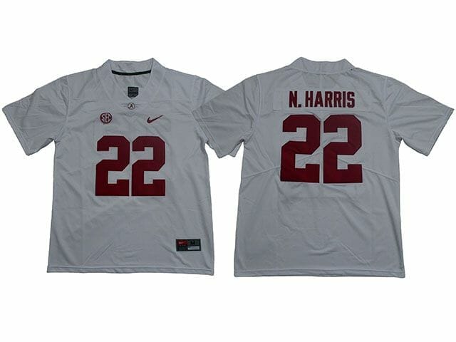 Alabama Crimson Tide Jersey #22 Najee Harris College Football White