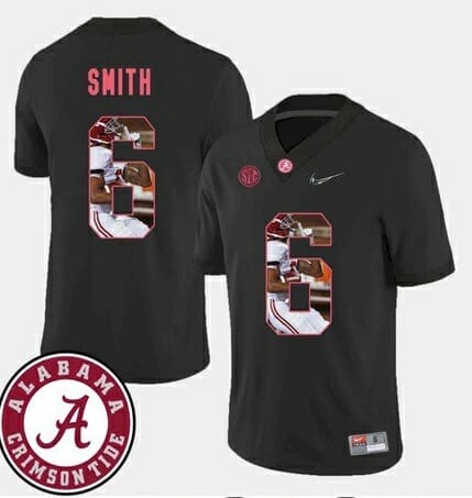 Alabama Crimson Tide #6 DeVonta Smith College Football Jersey Black