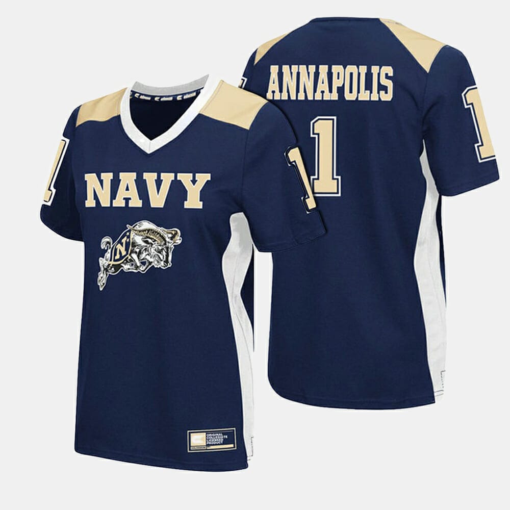Navy Midshipmen Custom Jersey Navy Blue College Football - Tee Fashion Star