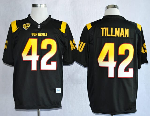Arizona State Sun Devils Jersey #42 Pat Tillman NCAA Football Black