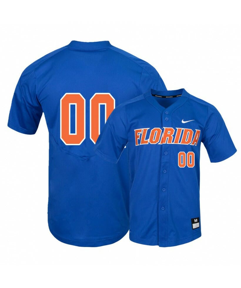 Custom Florida Gators Baseball Jersey Blue Name and Number College