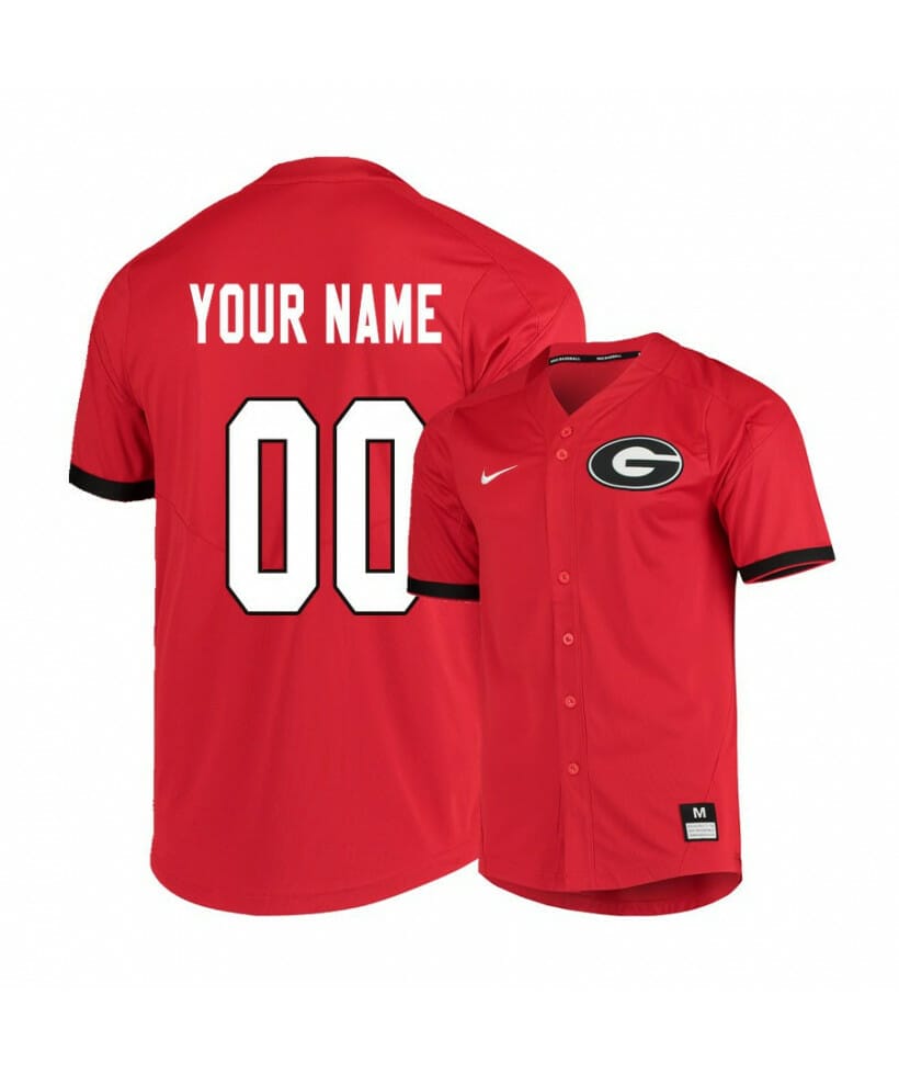 Georgia Bulldogs BaseBall Jersey Custom Number And Name