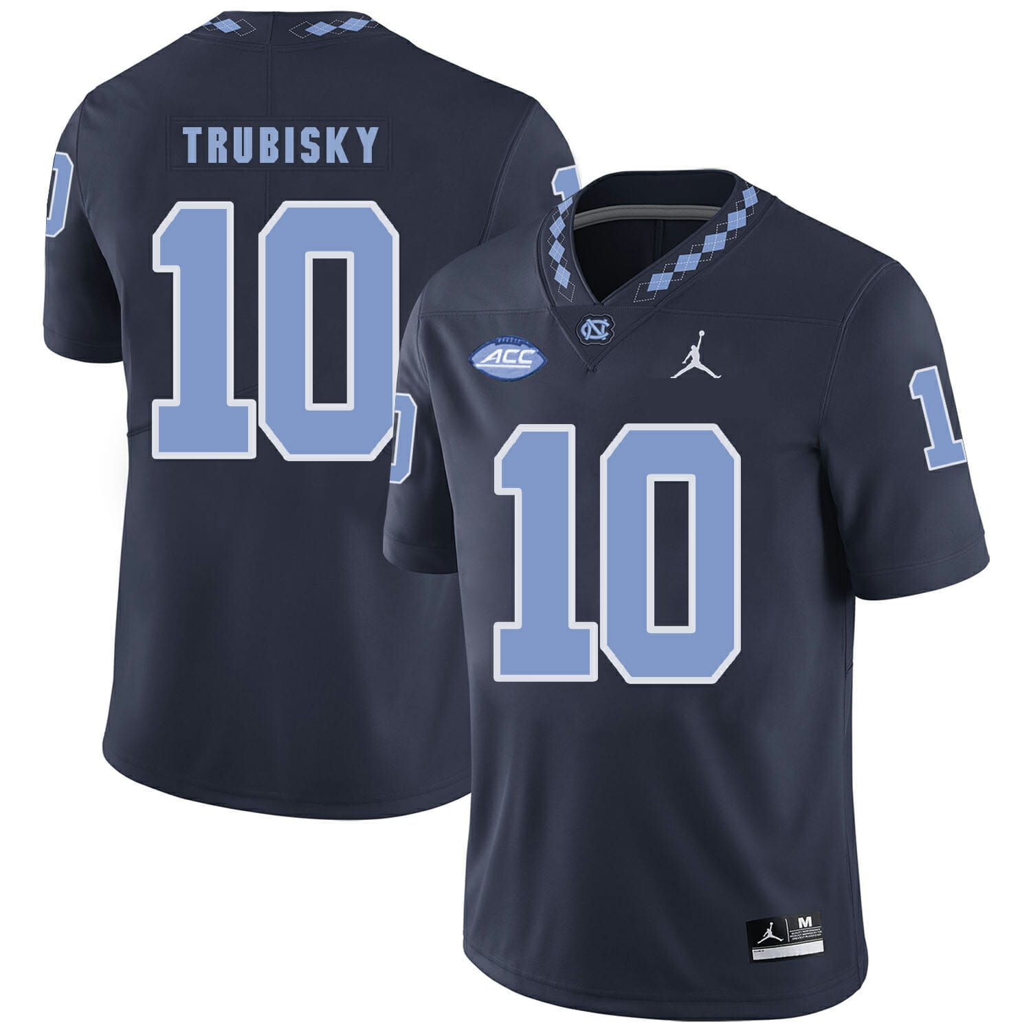 North Carolina Tar Heels Jersey #10 Mitchell Trubisky Football Blue