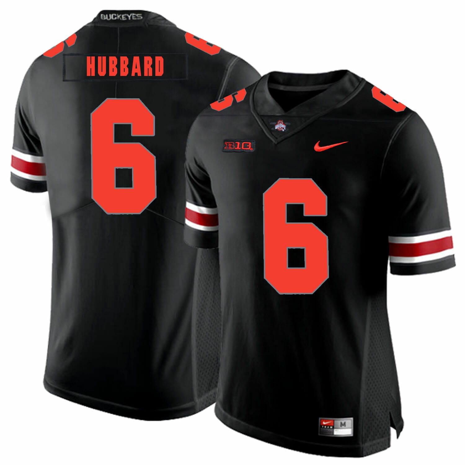 NCAA Football Jersey Ohio State Buckeyes #6 Sam Hubbard Black Shadow