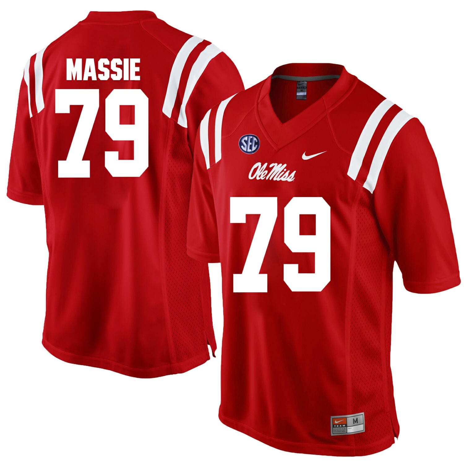 NCAA Football Jersey Ole Miss Rebels #79 Bobby Massie College Red