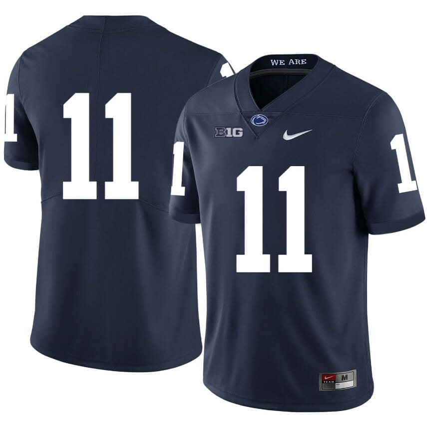 NCAA Football Jersey Penn State Nittany Lions No Name #11 Jerseys White