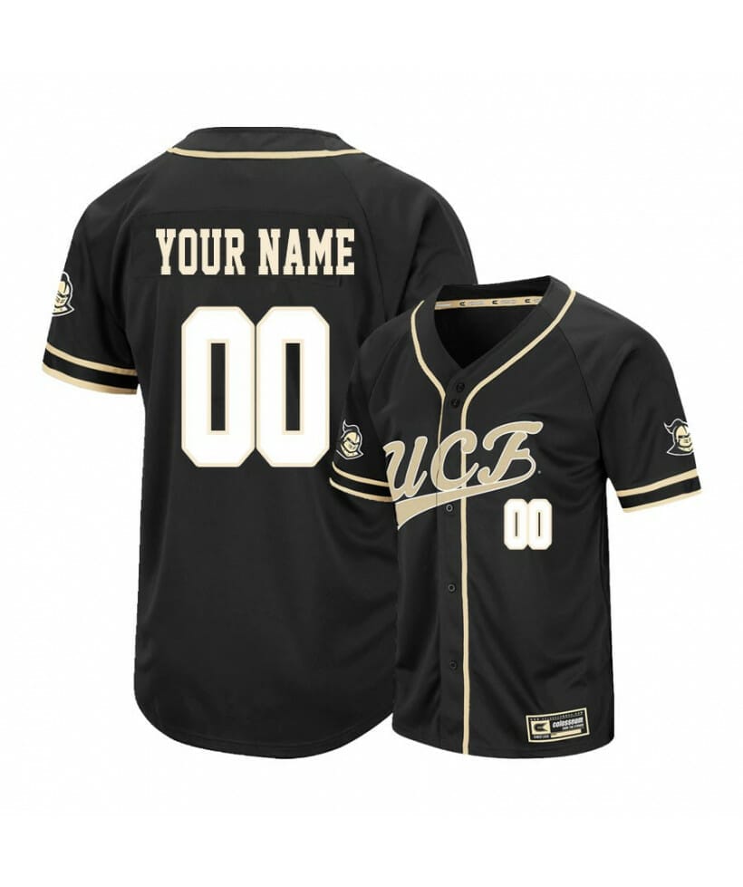 Custom NCAA Baseball Jerseys UCF Knights Black Name and Number College Jersey