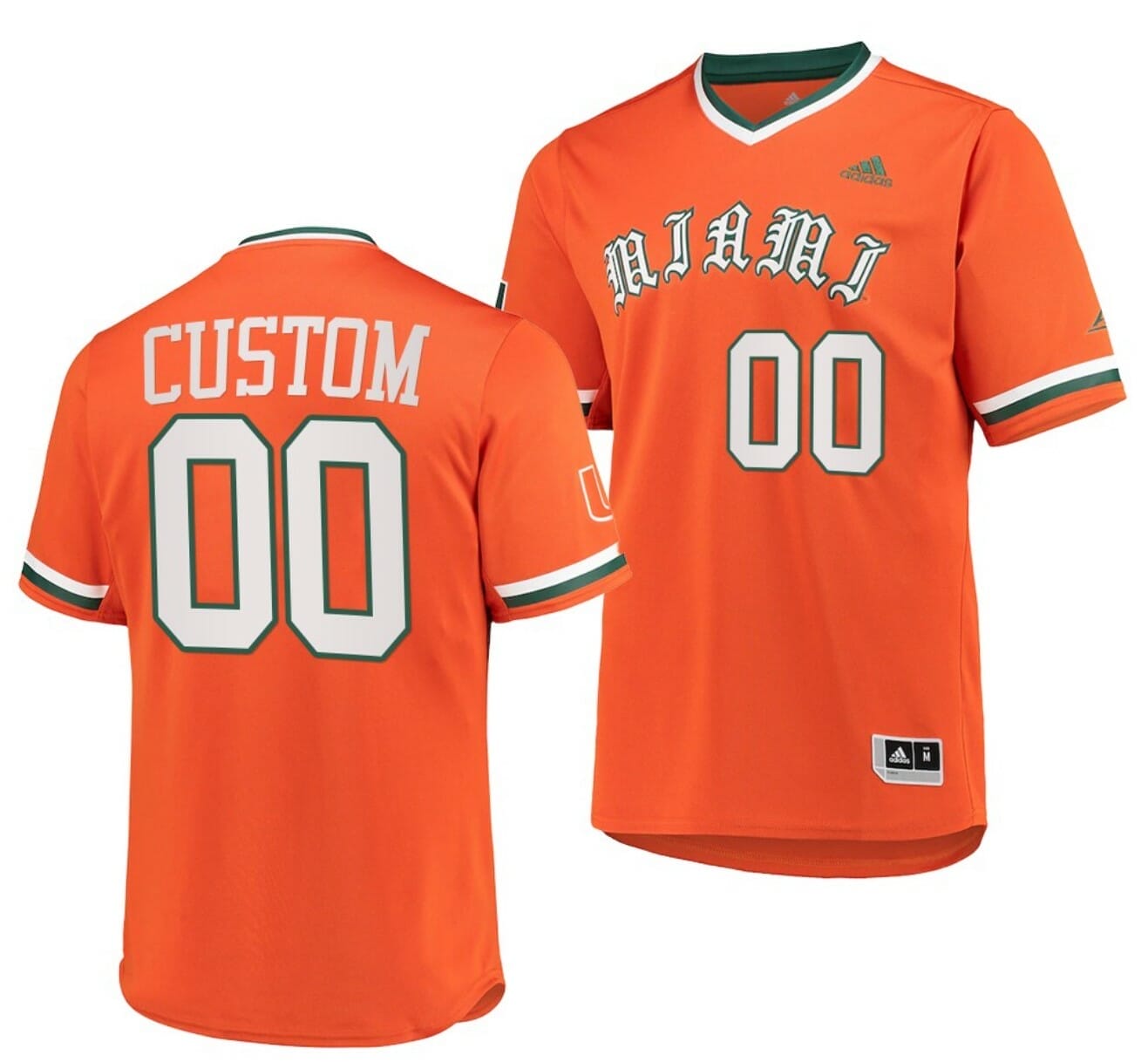 HOT] New Custom Miami Hurricanes Jersey Orange Primegreen