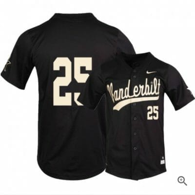 Vanderbilt University Baseball Jersey: Vanderbilt University