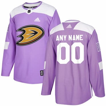 Personalized NHL Anaheim Ducks Special Lavender Hockey Fights