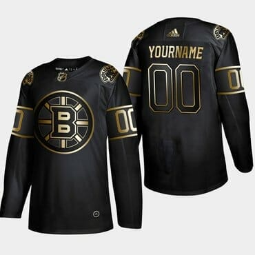 Custom Boston Bruins Jersey Name And Number Third Black - Tee Fashion Star