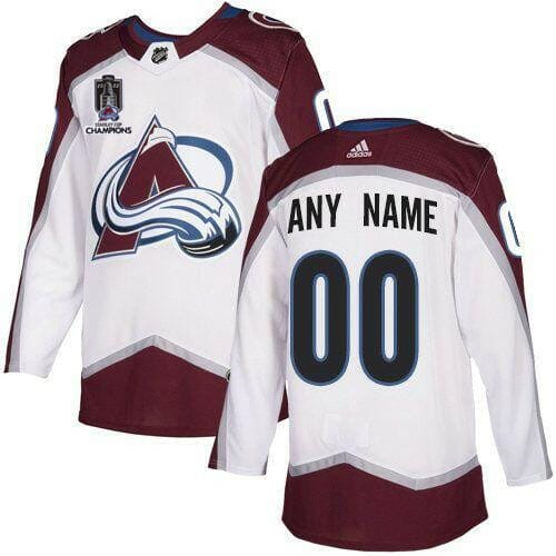 Custom Colorado Avalanche Hockey Jersey Name and Number Black Team Logos Fashion