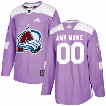 NHL Colorado Avalanche Custom Name Number Hockey Fight Cancer