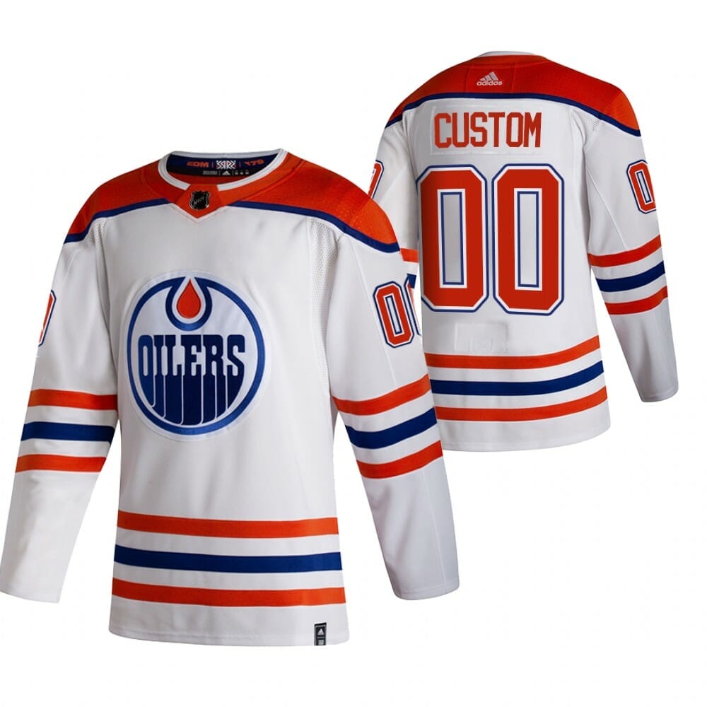 Personalized NHL Edmonton Oilers Reverse Retro Hockey Jersey