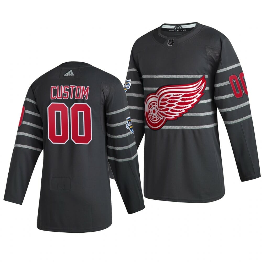 Custom Hockey Jerseys NHL All-Star Jersey Name and Number 2020 Gray Game Detroit Red Wings