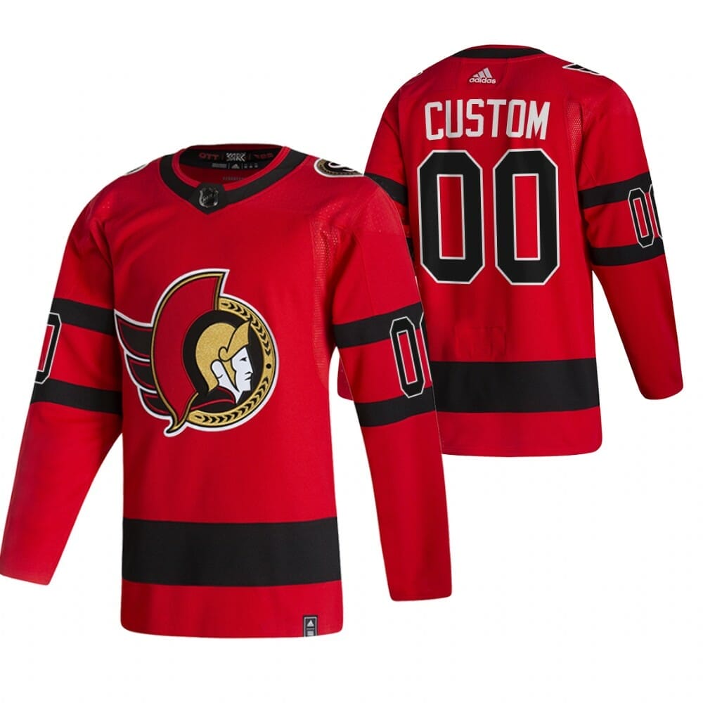 NHL Ottawa Senators Custom Name Number 2022 Reverse Retro Jersey T