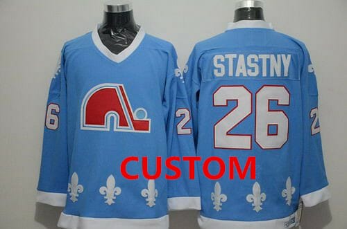 Top-selling item] Custom NHL Quebec Nordiques Blue Version Hockey Jersey