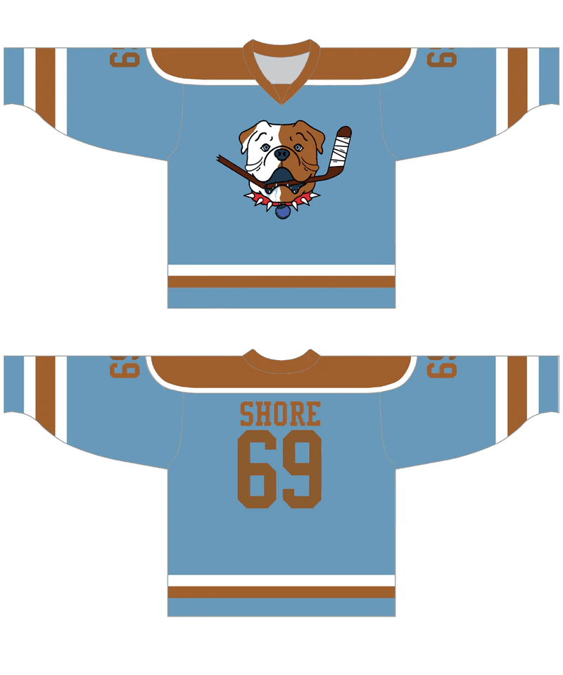 Custom Hockey Jerseys Sudbury Bulldogs Jersey #69 Shore Blue