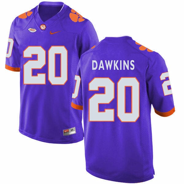 Brian Dawkins Jersey Clemson Tigers #20 College Football Purple
