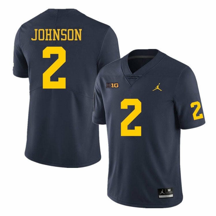 Men's Michigan Wolverines #2 Will Johnson College Football Jersey