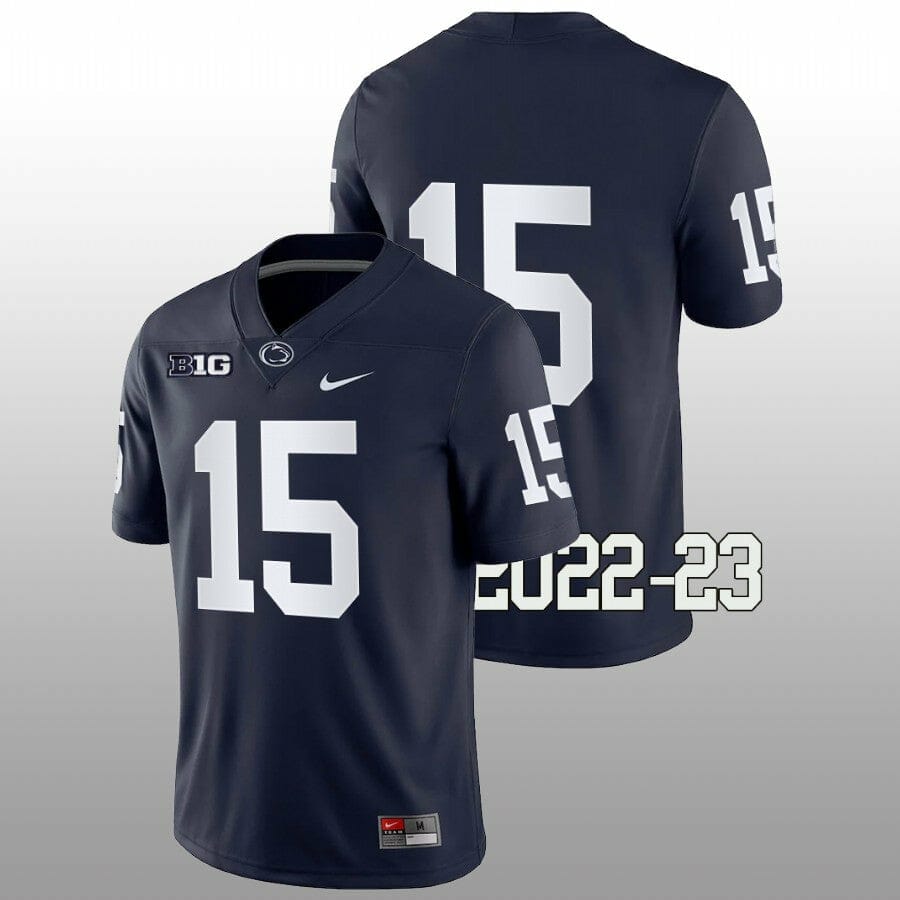 Drew Allar Jersey Penn State #15 College Football Game Navy No Name