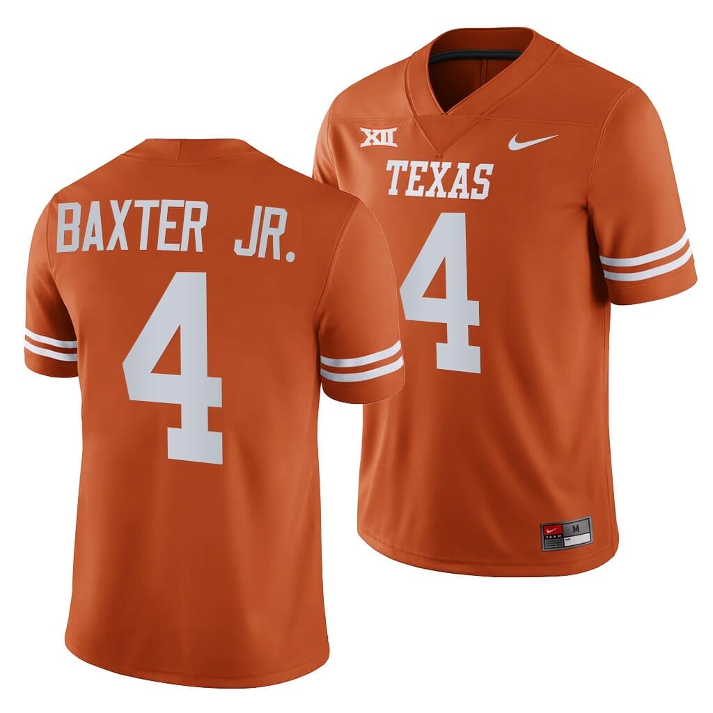 Cedric Baxter Jr Jersey Texas Longhorns #4 College Football Orange