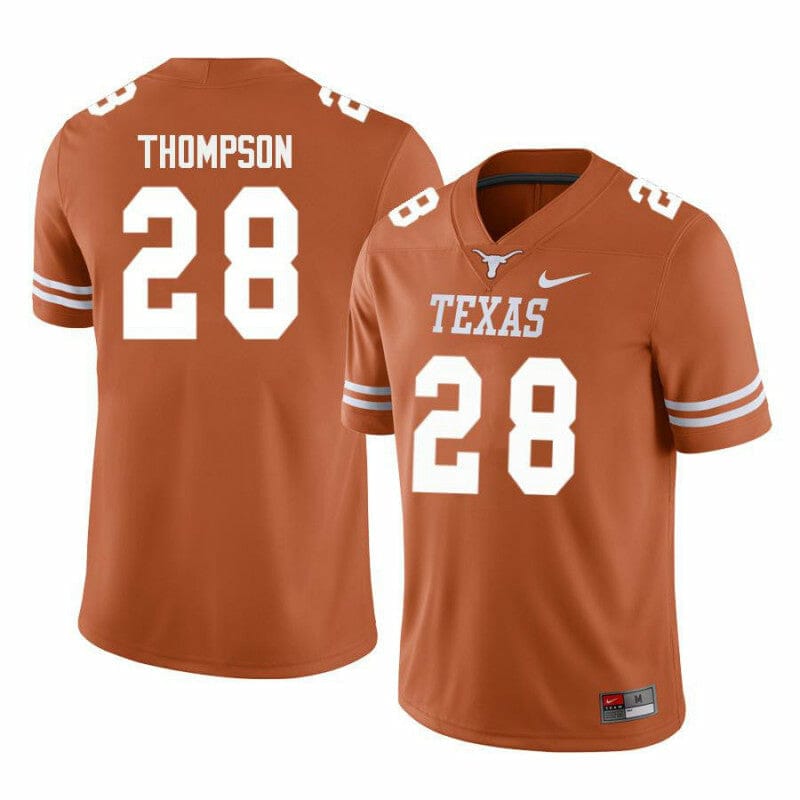 Jerrin Thompson Jersey Texas Longhorns #28 College Football Orange