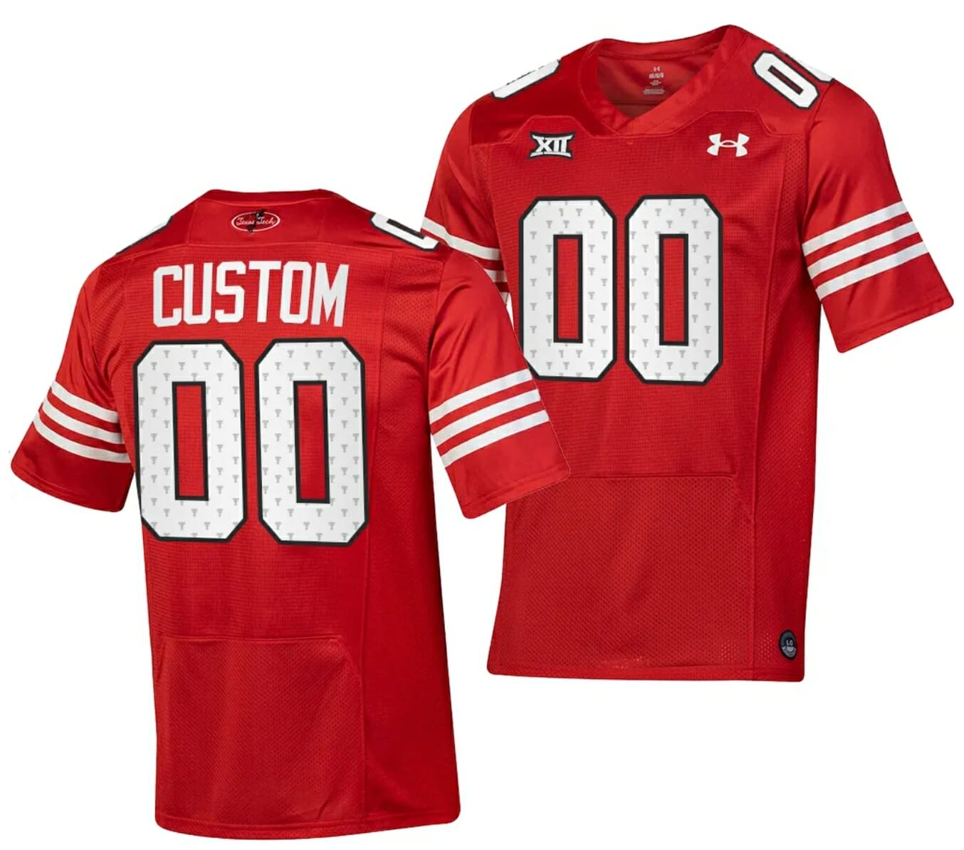 Custom Football Jersey (Red, Small)