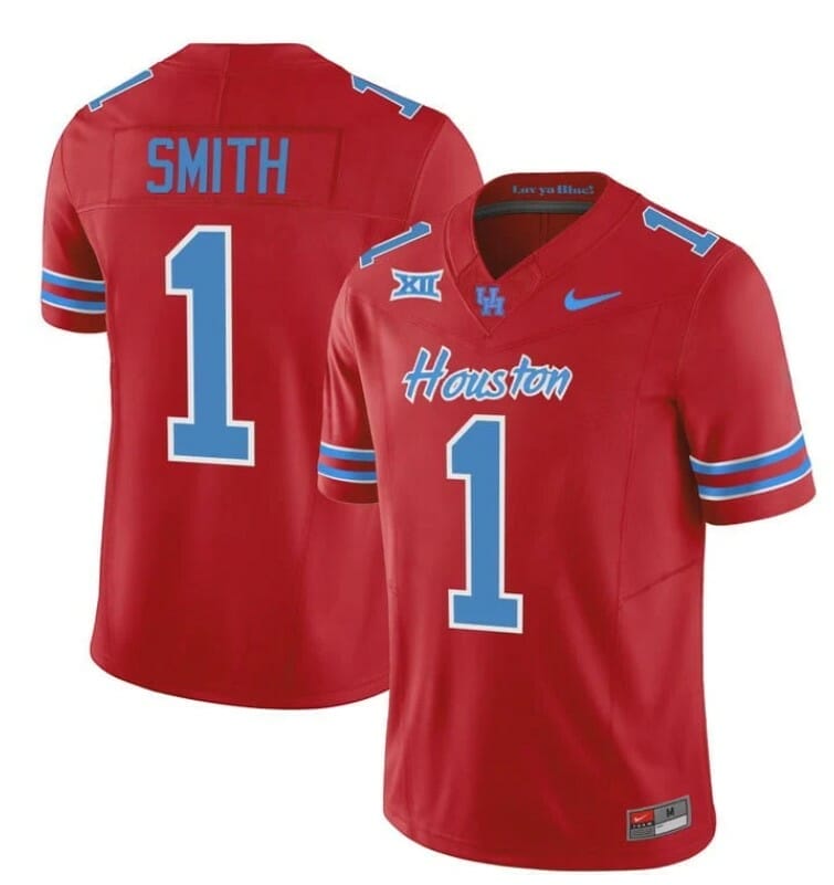 Donovan Smith Jersey Houston Cougars Oilers 2023 #1 Inspired Vapor College Football All Stitched White