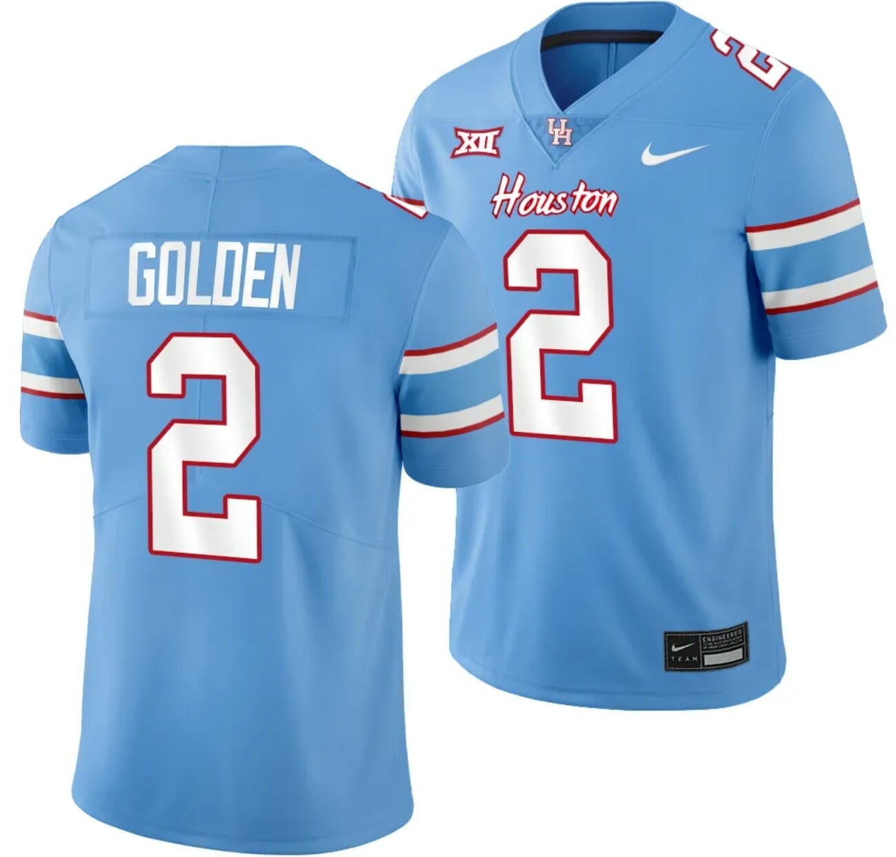Houston Cougars Oilers Jersey Themed #2 Matthew Golden NCAA Football Blue