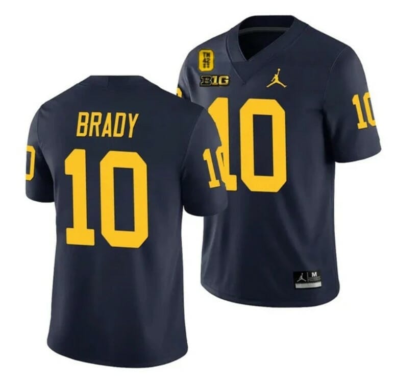 TOM BRADY CUSTOM PRO STYLE WHITE JERSEY