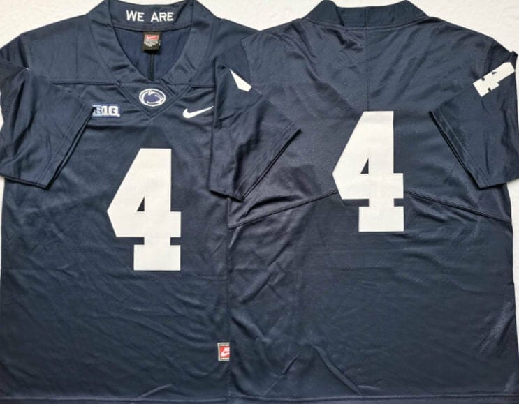 Journey Brown Jersey Penn State #4 College Football Game Navy No Name